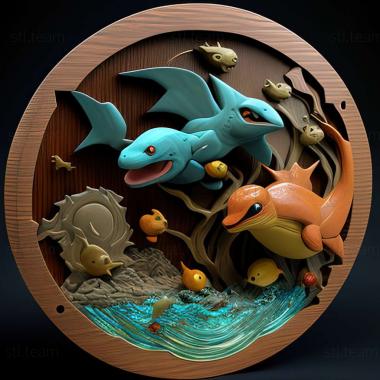 3D модель Початок першого раунду Pokmon League відкриває водне поле (STL)